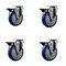 Service Caster 5'' Blue Poly Wheel Swivel Top Plate Caster Set Posi Brake, 4PK SCC-20S514-PPUB-BLUE-PLB-4 - alternate 1